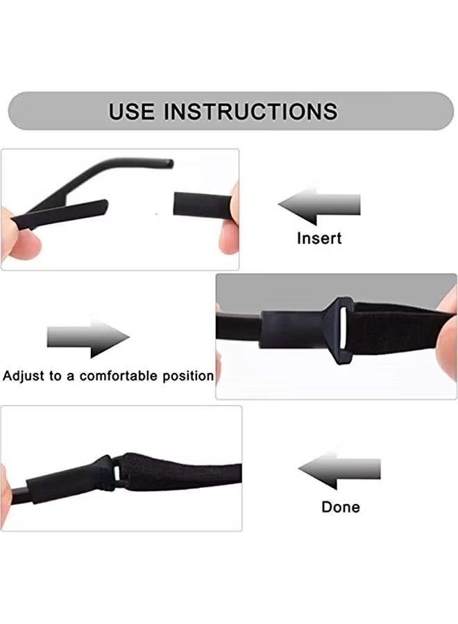 قطعتان من أربطة النظارات القابلة للتعديل، مقاس عالمي، حبل لتثبيت النظارات - Image 4